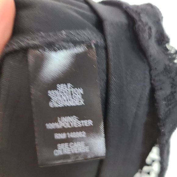 Torrid Womens 2X Black Floral Lace Sleeveless Lined High Neck Tank Top Keyhole - Picture 6 of 9